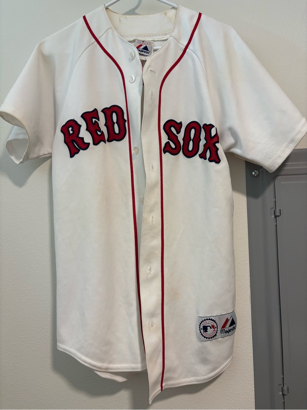 Majestic Red Sox Jersey with Red Trim